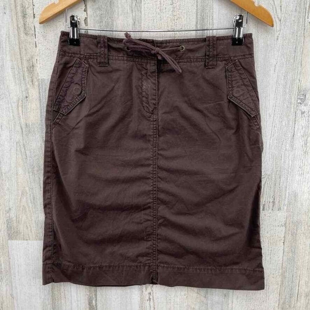 J. Crew Broken In Chino Skirt Women 0 Brown Cotton Classic Twill Pockets Vintage - Picture 2 of 8